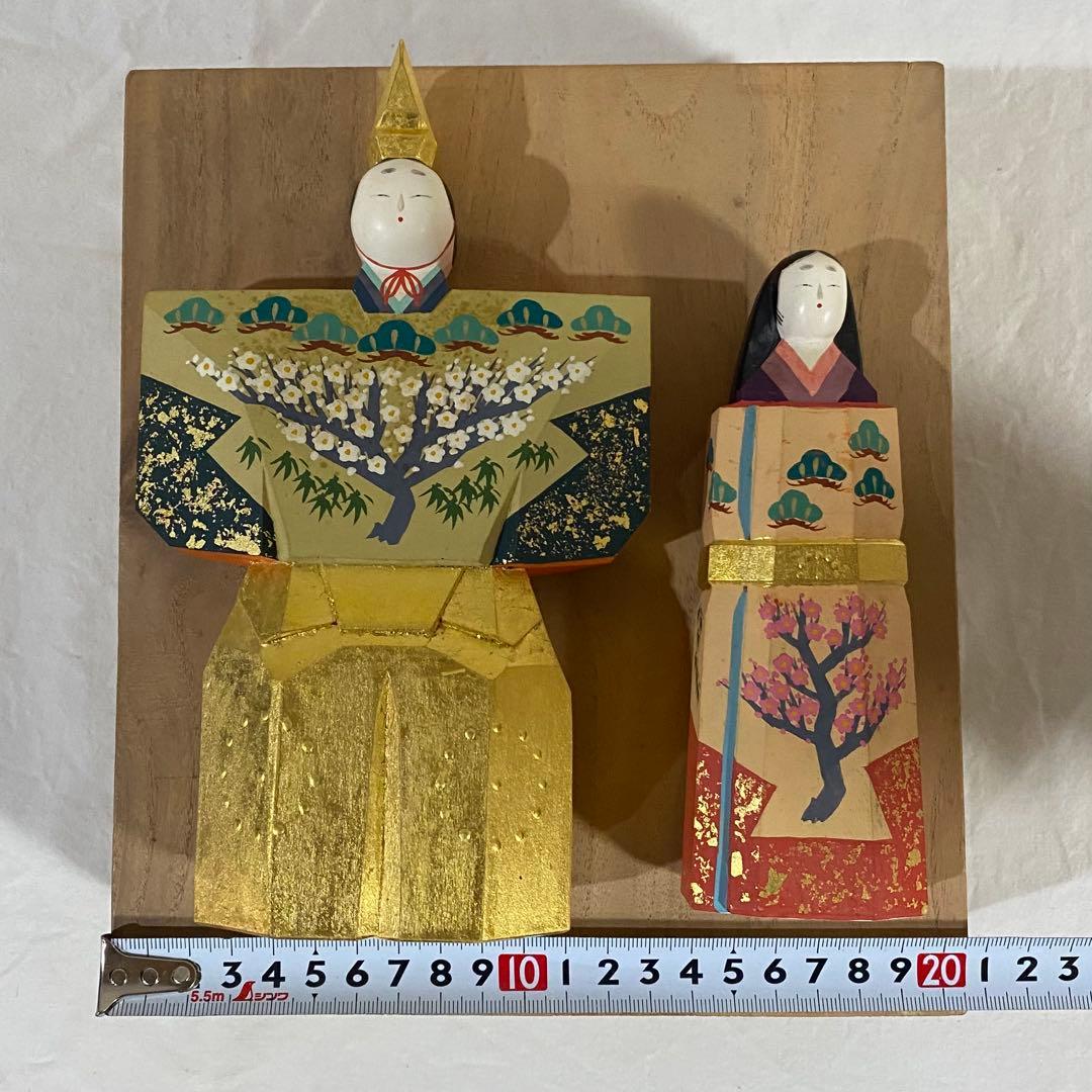 奈良一刀彫　「雛」大矢由造作　ヴィンテージ品　共箱付き　7号サイズ