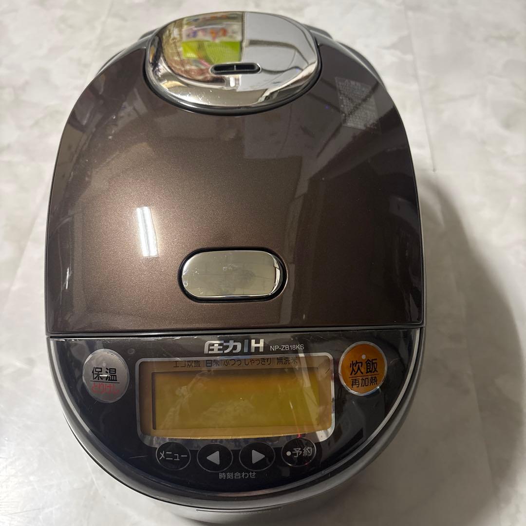ZOJIRUSHI 圧力IH炊飯ジャーNP-ZB18KS色ブラウン2016年製