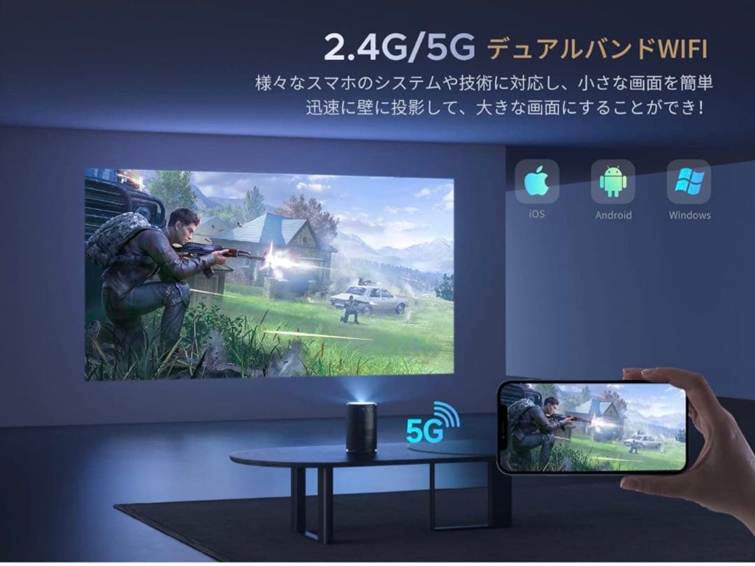Sawcnreo プロジェクター小型家庭用