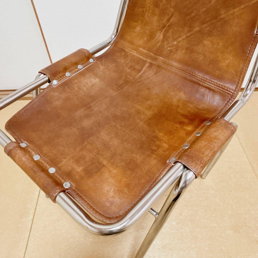 ●美品　レザーチェア●シャルロット・ペリアン【レザクルチェア】リプロダクト品