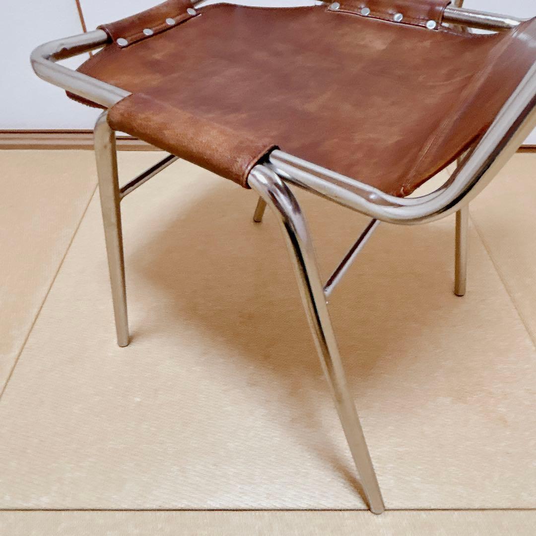 ●美品　レザーチェア●シャルロット・ペリアン【レザクルチェア】リプロダクト品