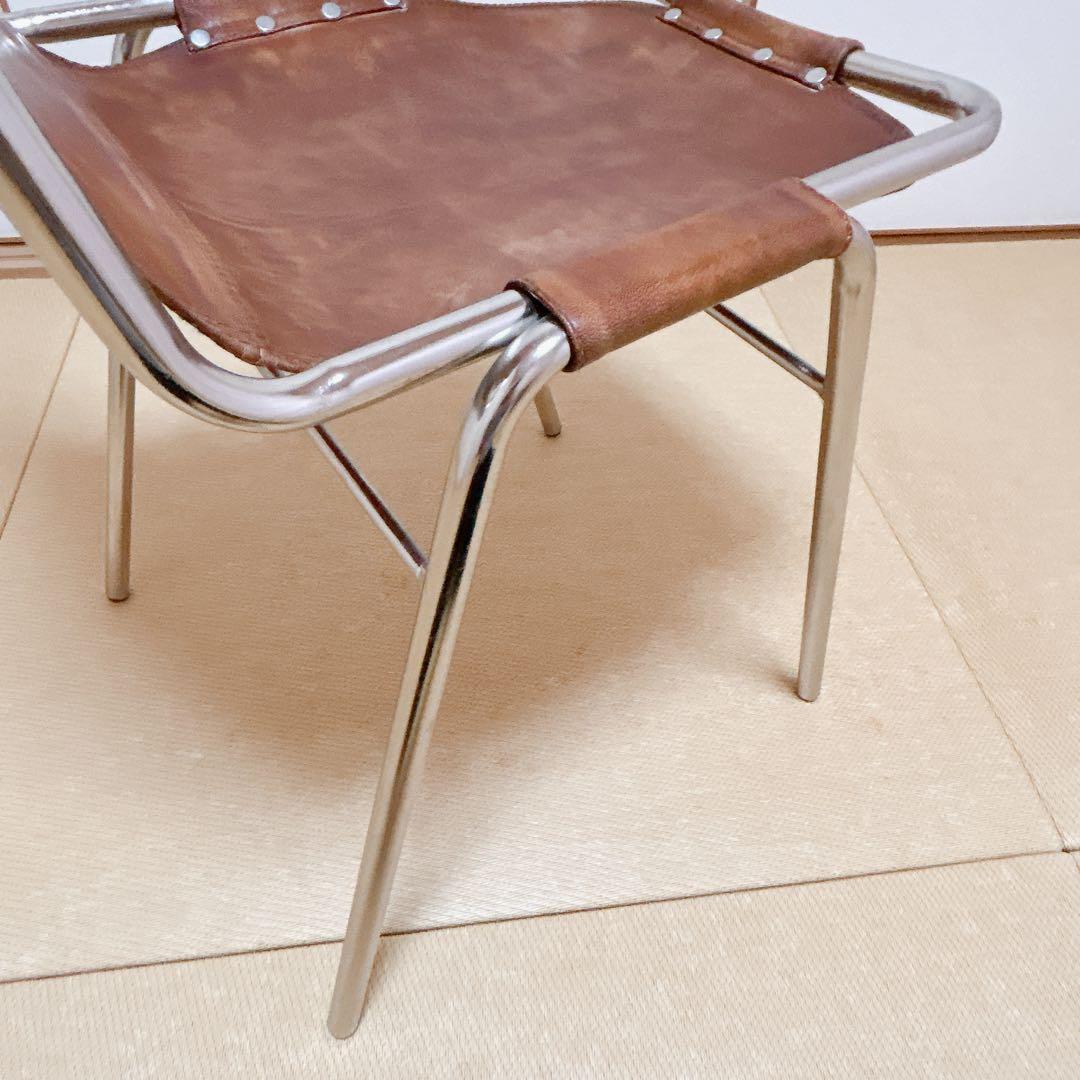 ●美品　レザーチェア●シャルロット・ペリアン【レザクルチェア】リプロダクト品