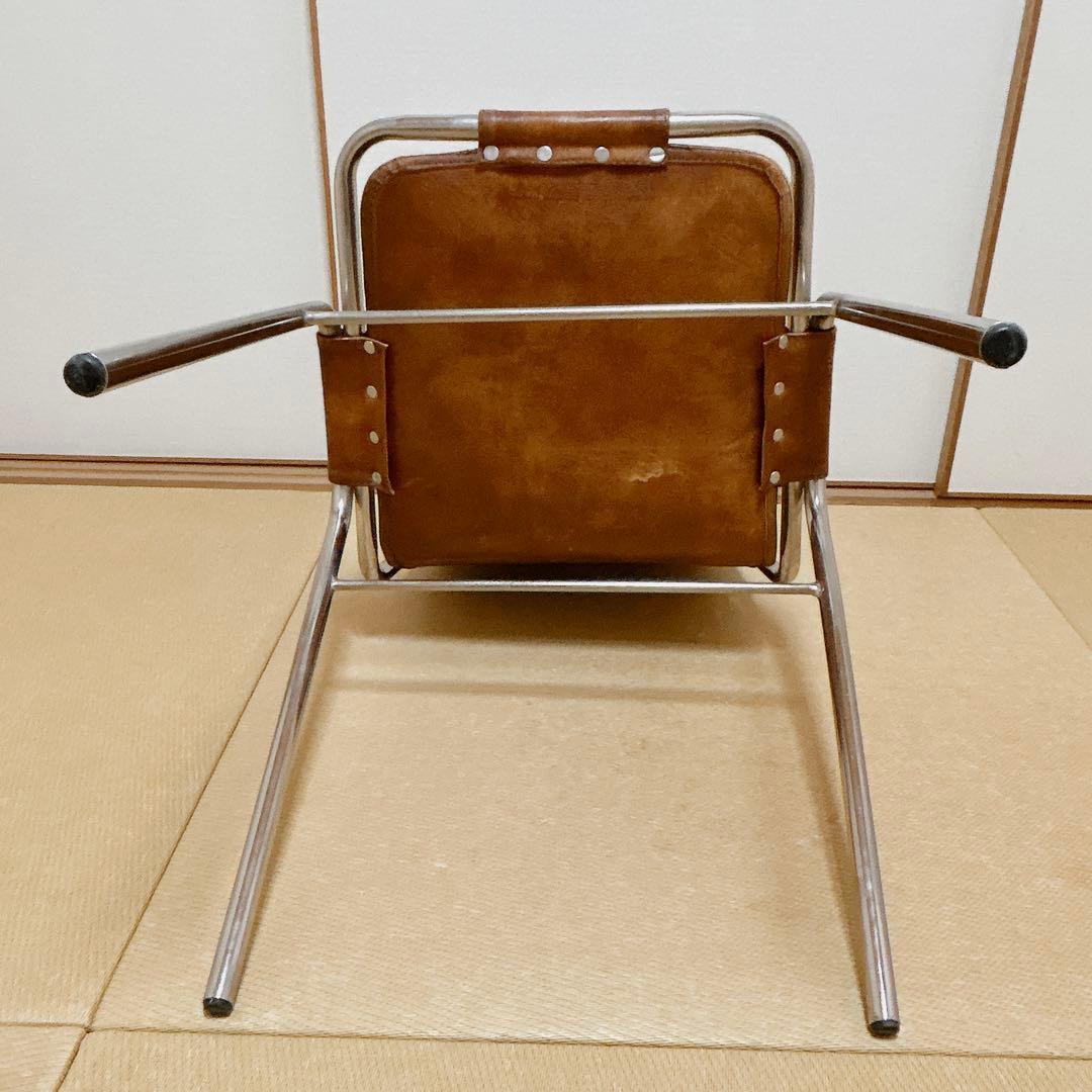 ●美品　レザーチェア●シャルロット・ペリアン【レザクルチェア】リプロダクト品