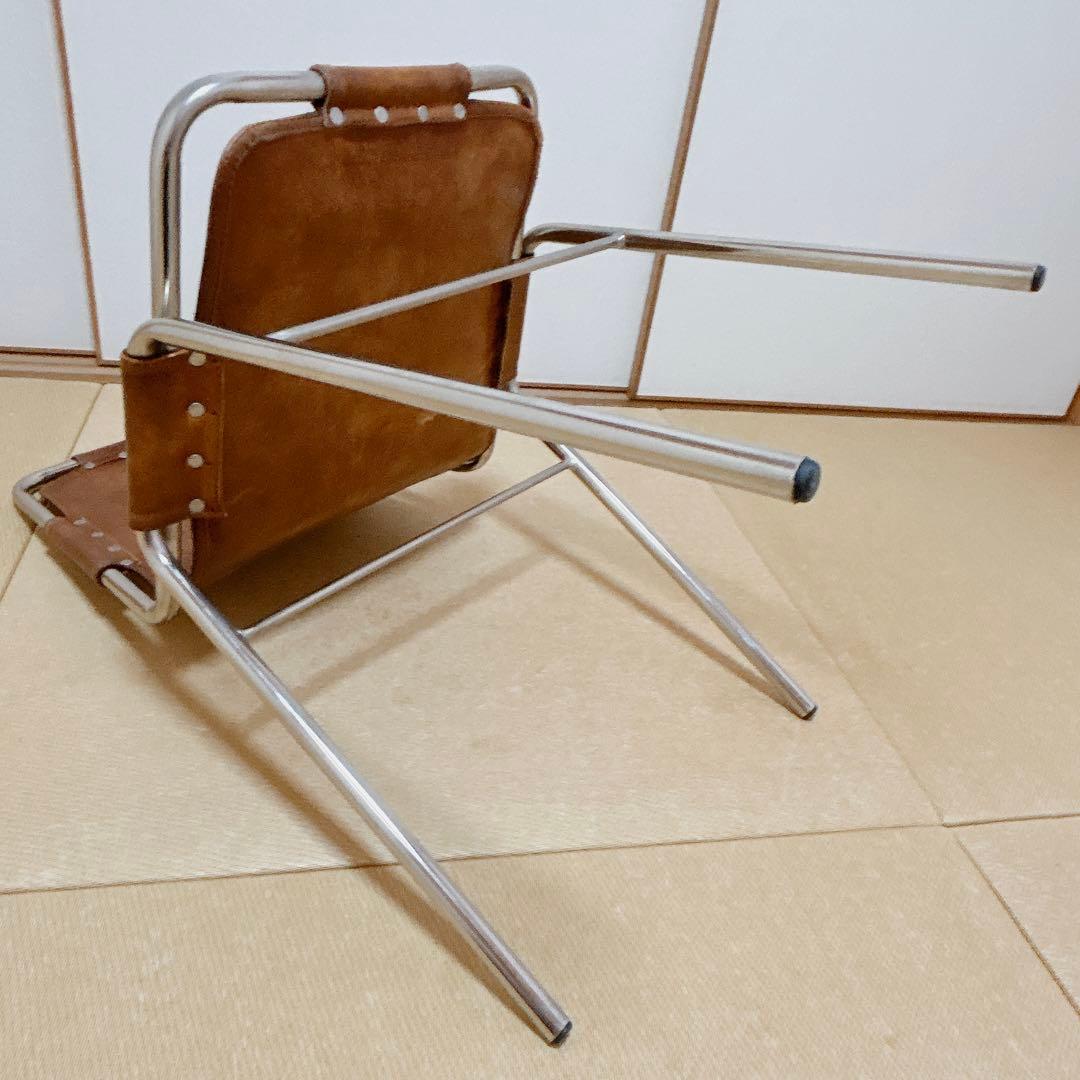 ●美品　レザーチェア●シャルロット・ペリアン【レザクルチェア】リプロダクト品