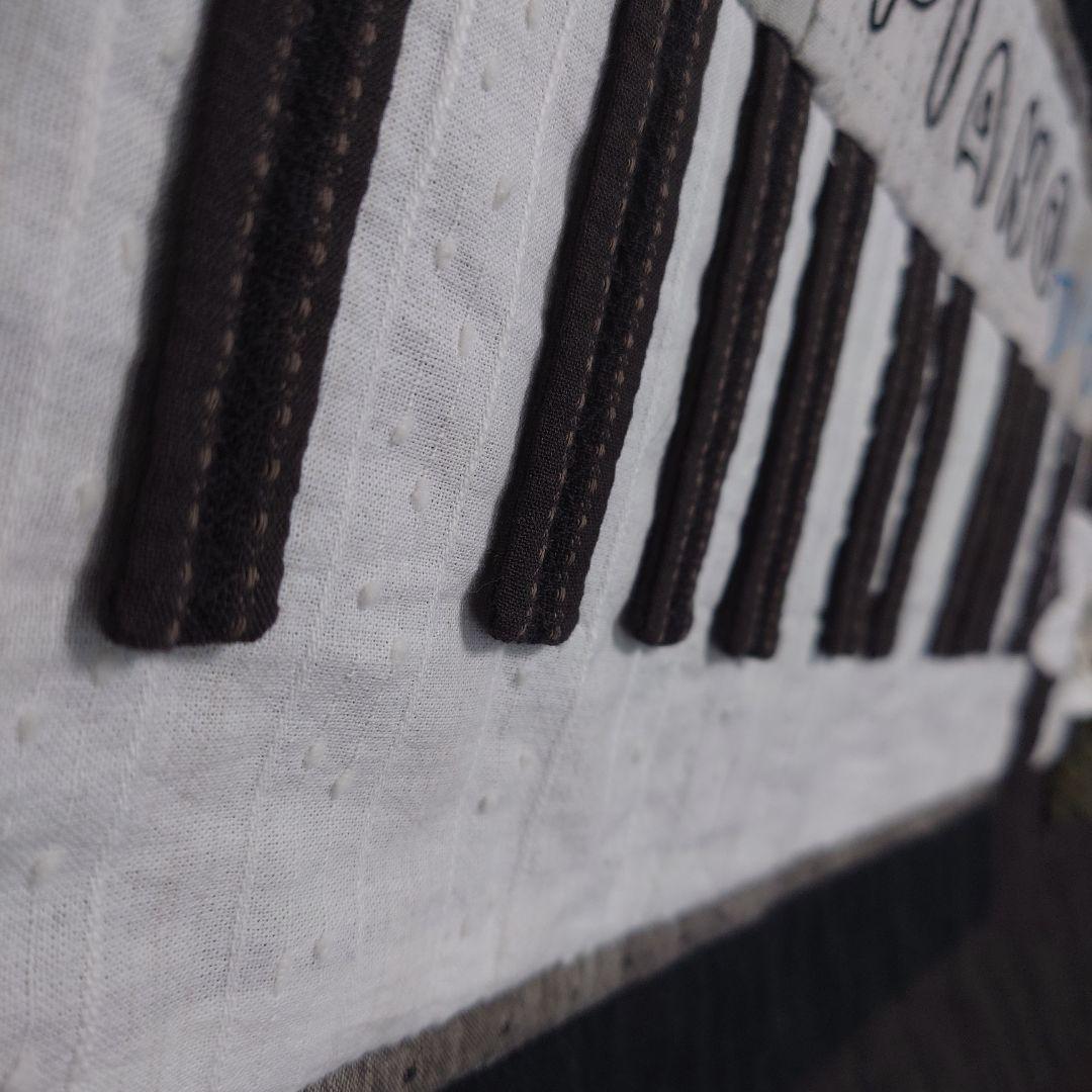 お花＆葉＆鍵盤が立体　ピアノカバー　ハンドメイド　パッチワーク