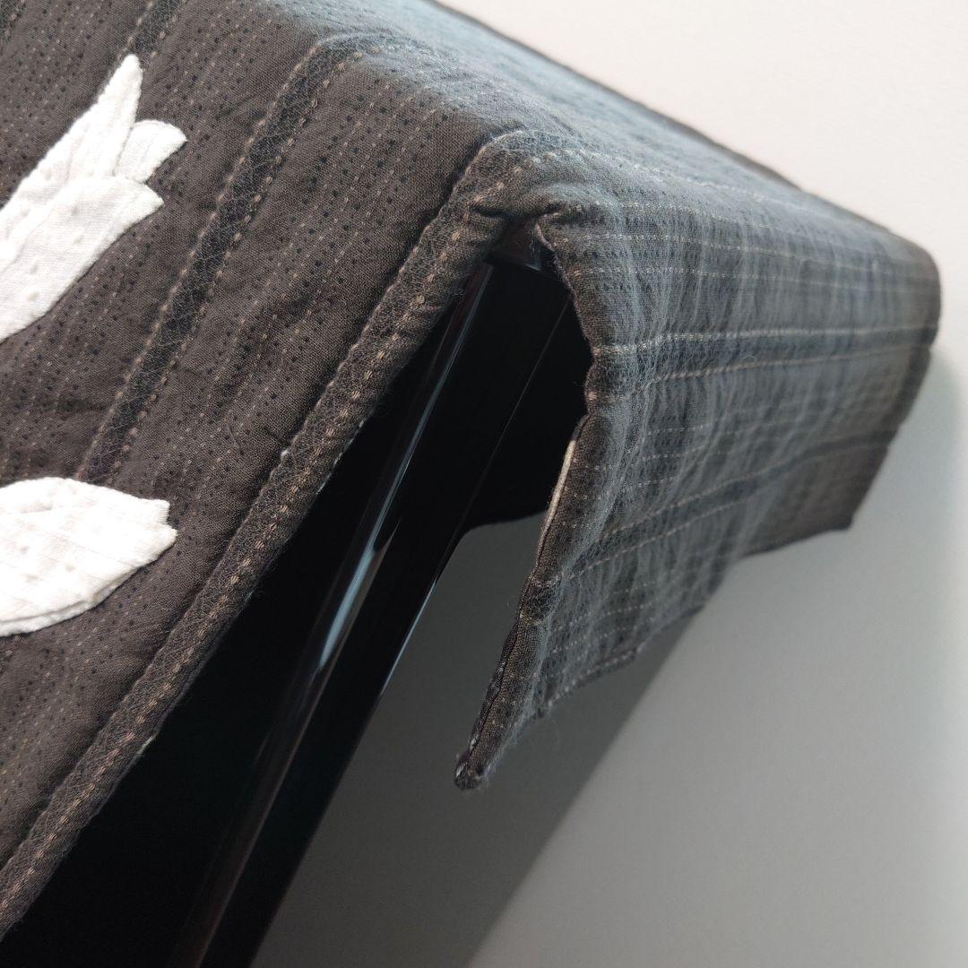 お花＆葉＆鍵盤が立体　ピアノカバー　ハンドメイド　パッチワーク