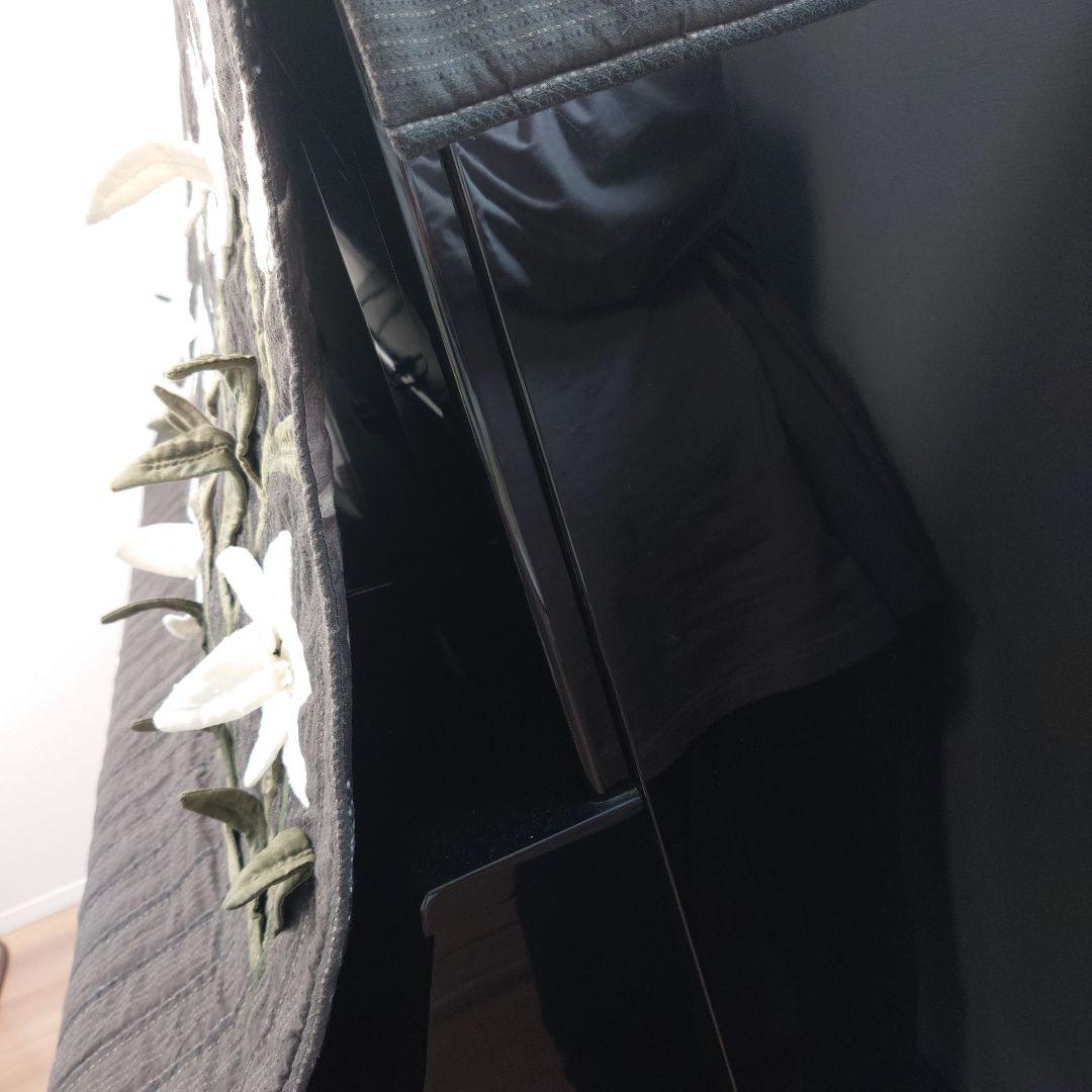 お花＆葉＆鍵盤が立体　ピアノカバー　ハンドメイド　パッチワーク