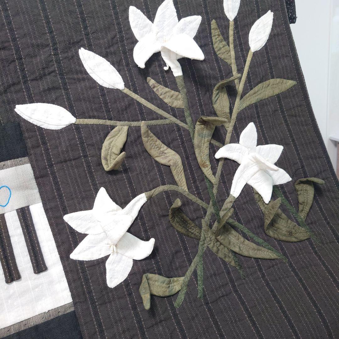お花＆葉＆鍵盤が立体　ピアノカバー　ハンドメイド　パッチワーク