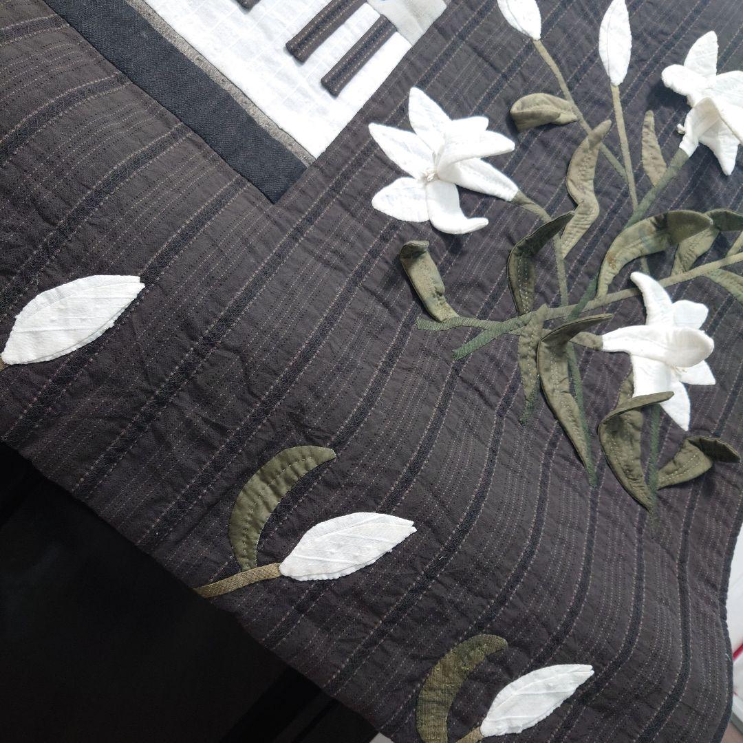 お花＆葉＆鍵盤が立体　ピアノカバー　ハンドメイド　パッチワーク