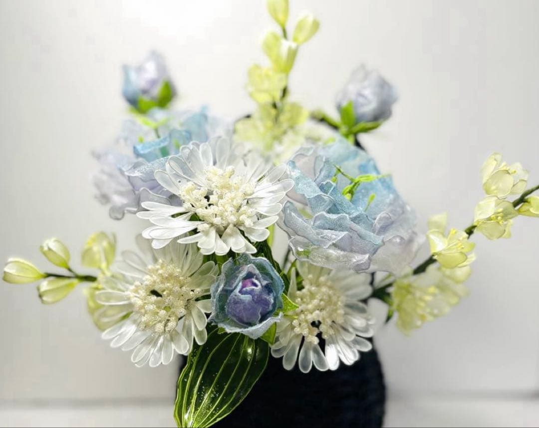 アメリカンフラワー　ディップフラワーNO.154（八重咲きトルコ桔梗・オルレア）