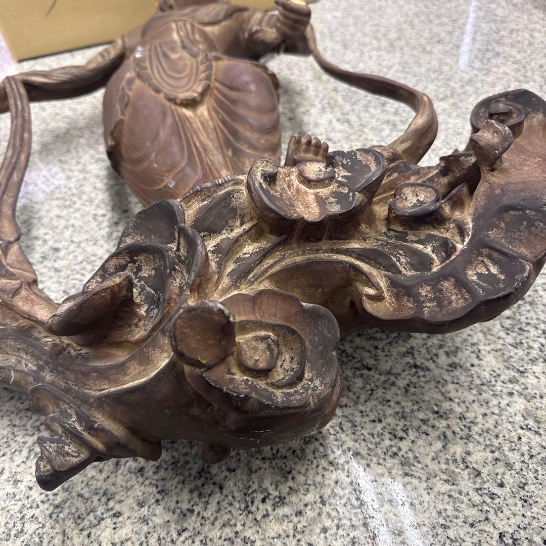 ★ 仏像風彫刻 仏像 アンティーク オブジェ 美術品 コレクション 格安