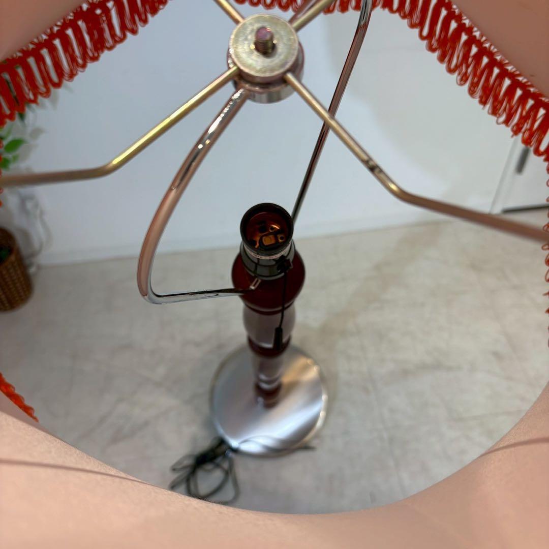 昭和レトロ ナショナル タッセルシェードランプ スタンドライト 木製 古道具