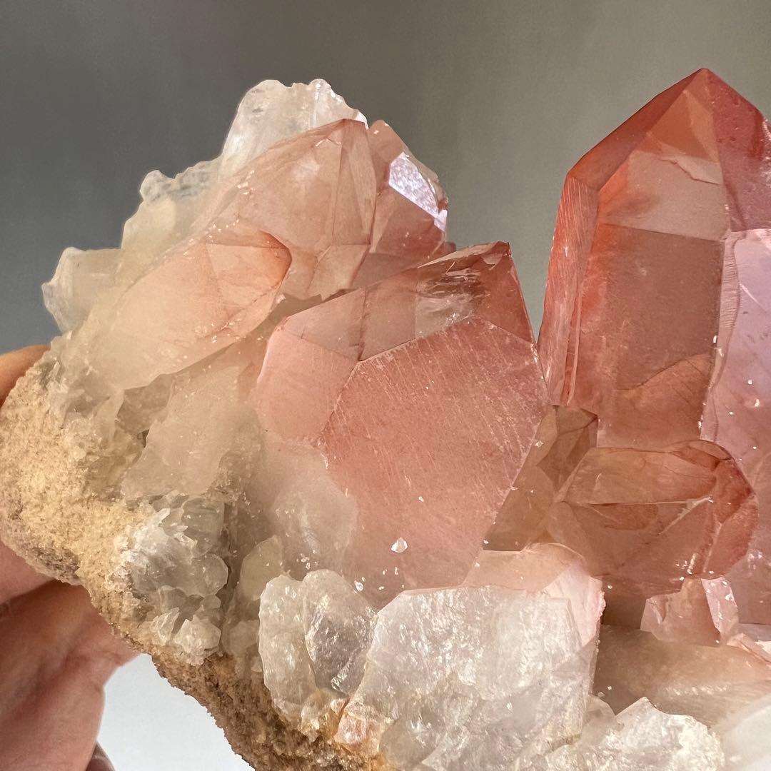 ストロベリーレムリアン　ディアマンティーナ産　クラスター　42 ピンクレムリアン