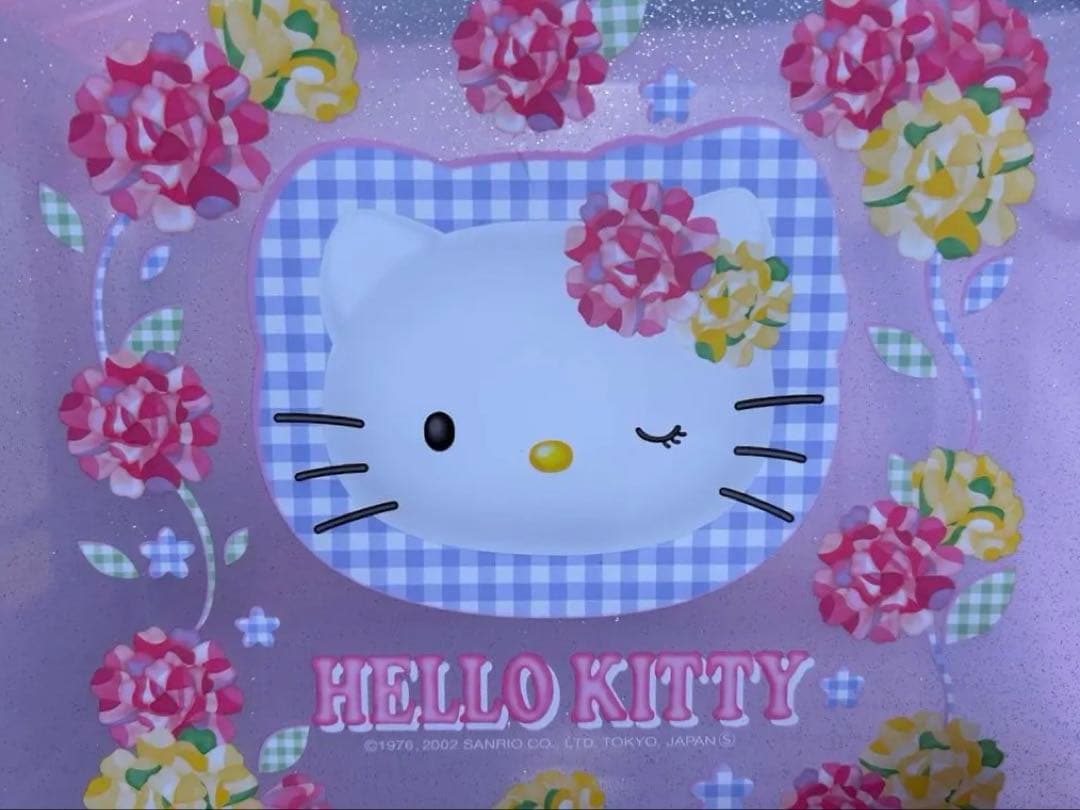 希少 ハローキティ 収納ボックス コンテナ レトロ 当時物 ビッグぬいぐるみ