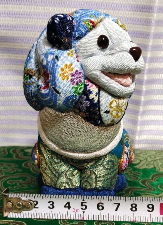 木目込み人形 シーサー家族(青)