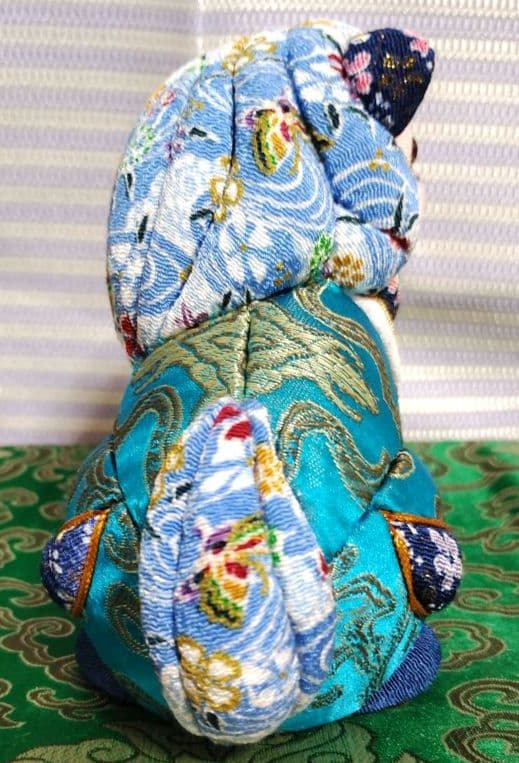 木目込み人形 シーサー家族(青)