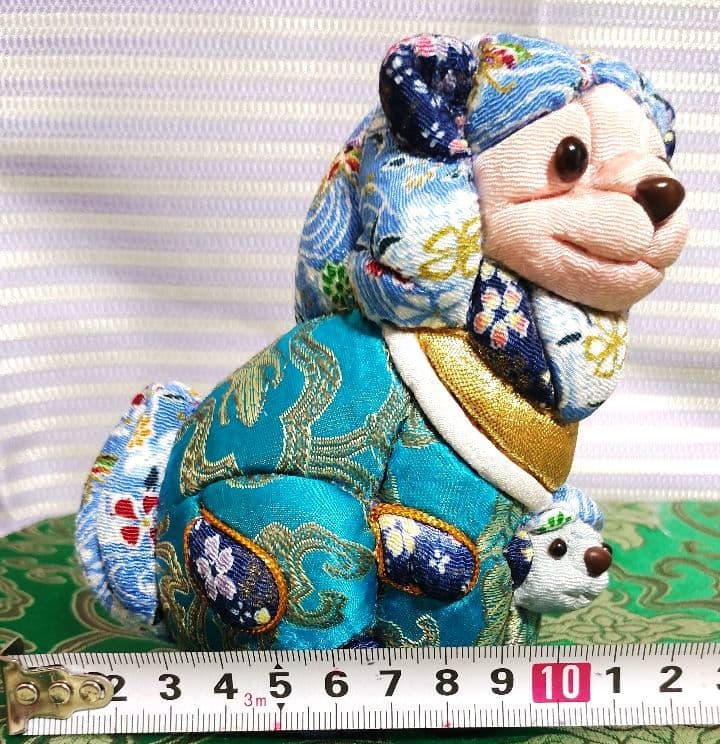 木目込み人形 シーサー家族(青)