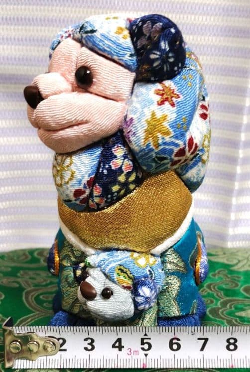 木目込み人形 シーサー家族(青)