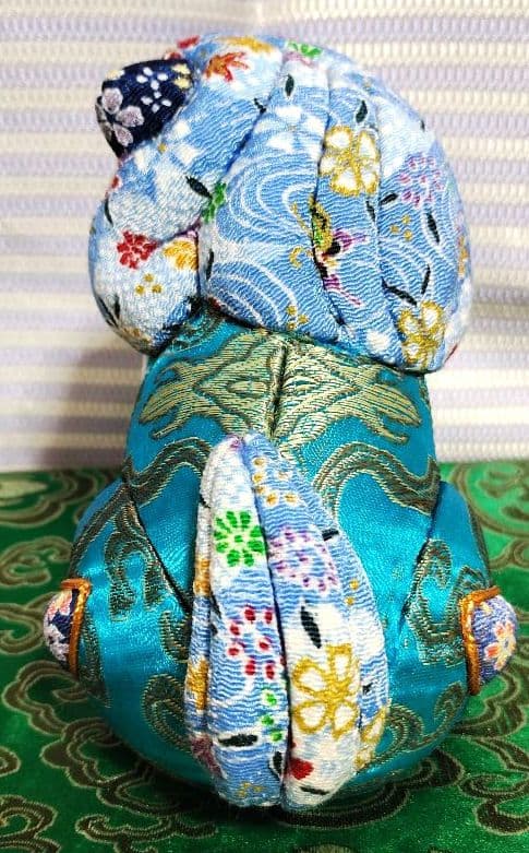 木目込み人形 シーサー家族(青)