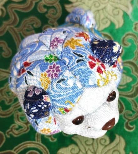 木目込み人形 シーサー家族(青)