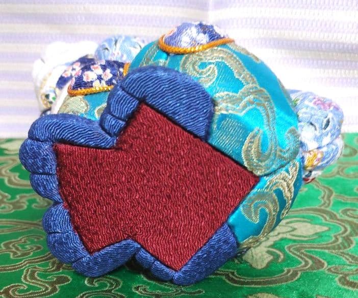 木目込み人形 シーサー家族(青)