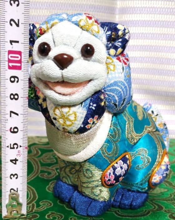 木目込み人形 シーサー家族(青)