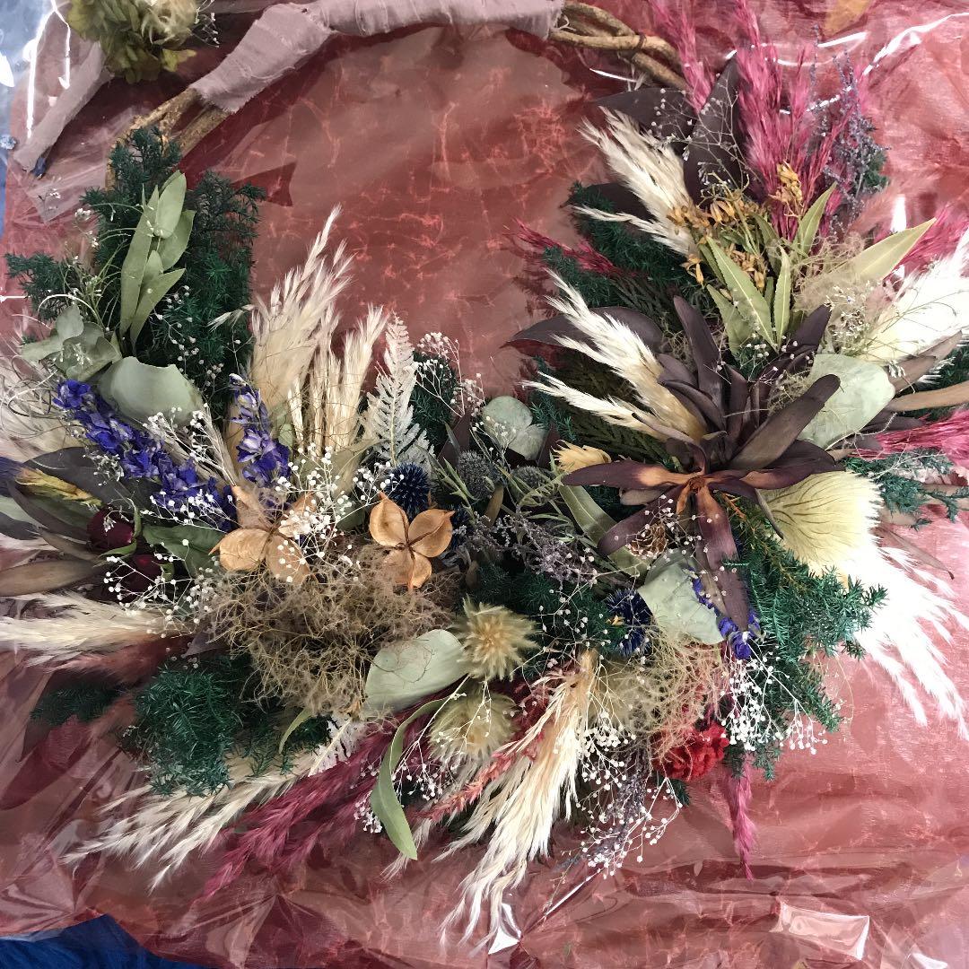 ドライフラワーリースブーケ