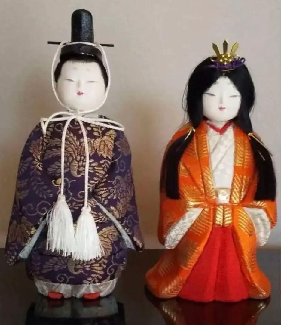 真多呂人形 お雛さま 親王飾り 立雛 木目込人形 桃の節句　希少品