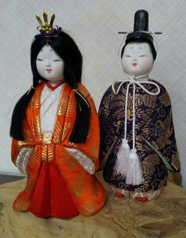 真多呂人形 お雛さま 親王飾り 立雛 木目込人形 桃の節句　希少品