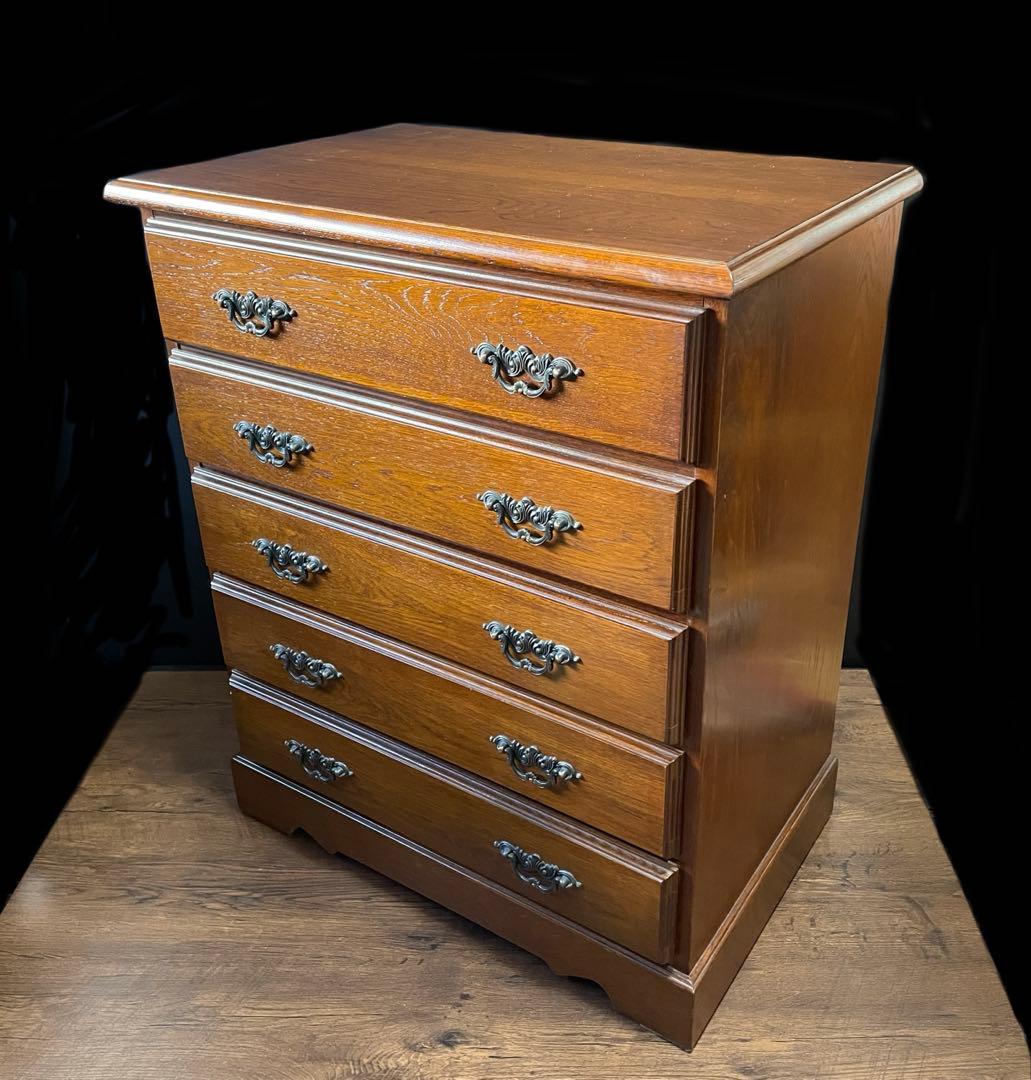 越後民芸　５段 民芸箪笥　整理箪笥　タンス　箪笥　たんす　チェスト　引出し