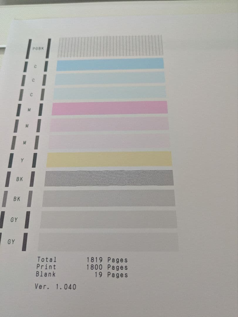 Canon PIXUS TS 8330 印刷枚数 1820枚 No.170