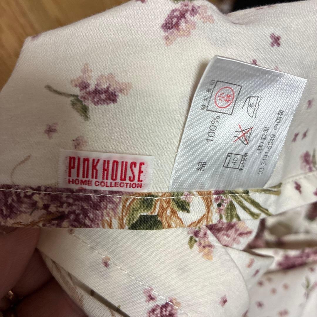 PINK HOUSE 花柄エプロン クリーム色