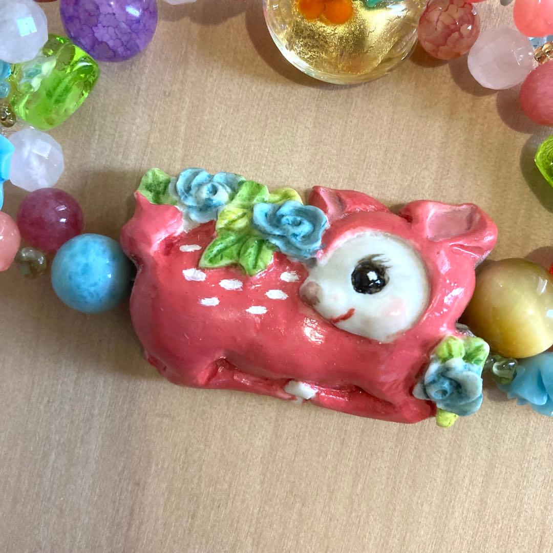 【種名　日本鹿の角】オリジナル彫刻　⭐️昭和レトロなバンビちゃん ⭐️☆匿名☆