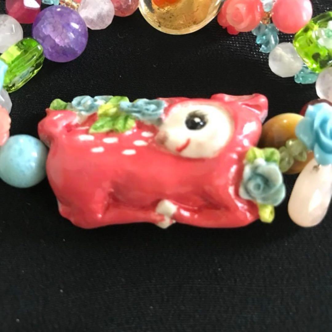 【種名　日本鹿の角】オリジナル彫刻　⭐️昭和レトロなバンビちゃん ⭐️☆匿名☆