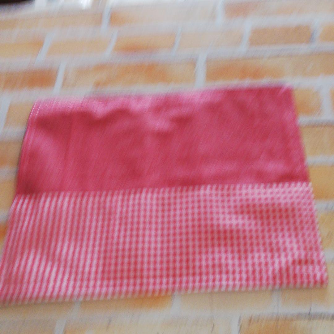 入学準備品　ファミリア赤チェック　レッスンバッグ　着替え入れ　上履き入れ　マット