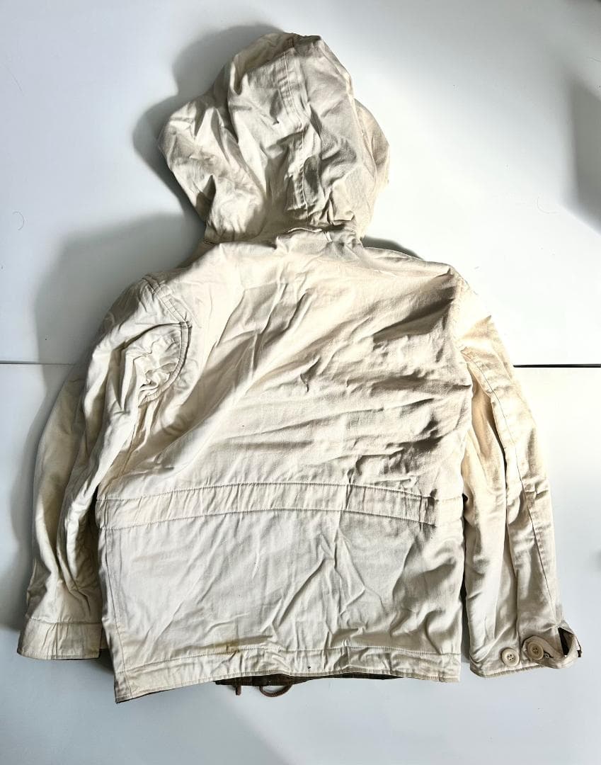 WWⅡドイツ軍 レプリカ　冬季用迷彩 アノラック パーカー 迷彩/白リバーシブル