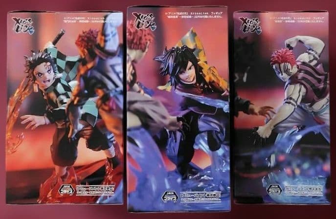 鬼滅の刃、XrossLink、竈門炭治郎、冨岡義勇、猗窩座、フィギュア、無限城編