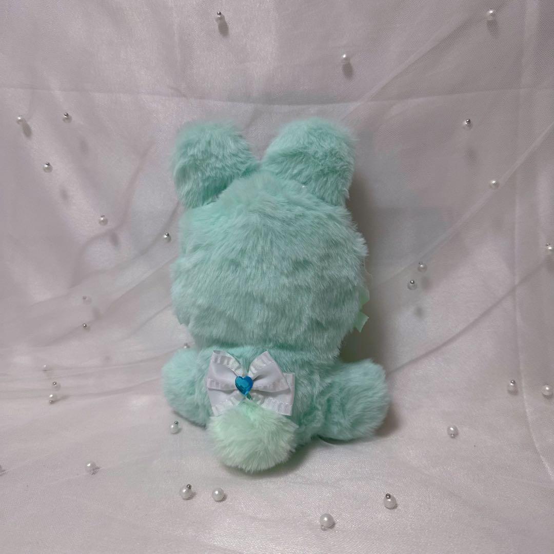 ぬい服 10~13cm おすわり うさぎ ミントグリーン 茶