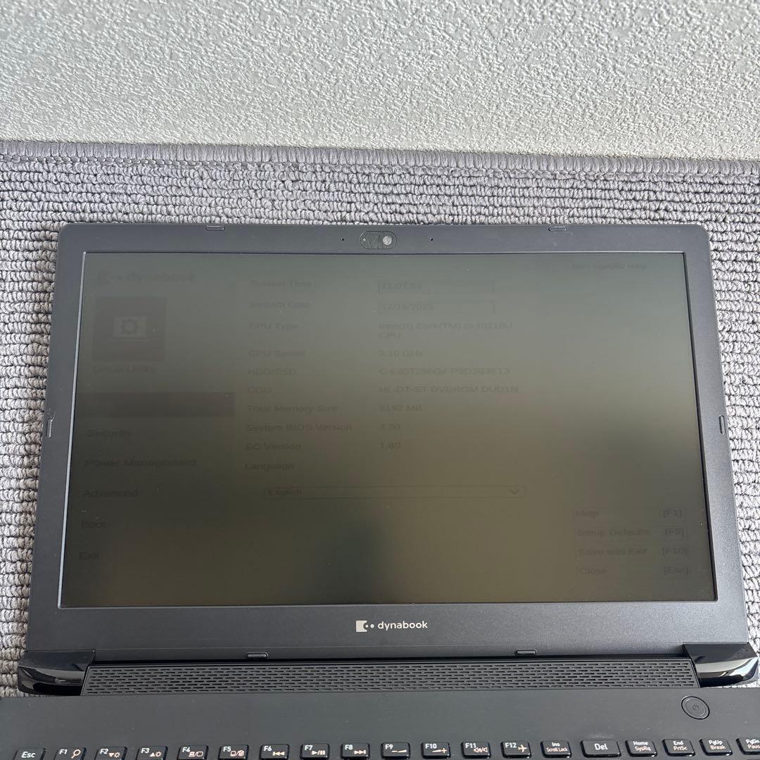 東芝dynabook BJ65/FS i3第10世代　メモリ8GB SSD