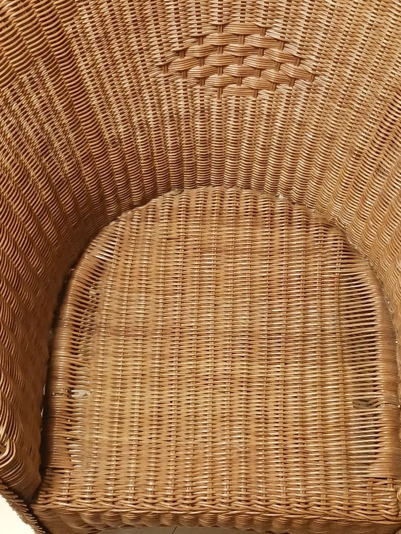 藤 藤椅子 アーチ型ラタンチェア アームチェア