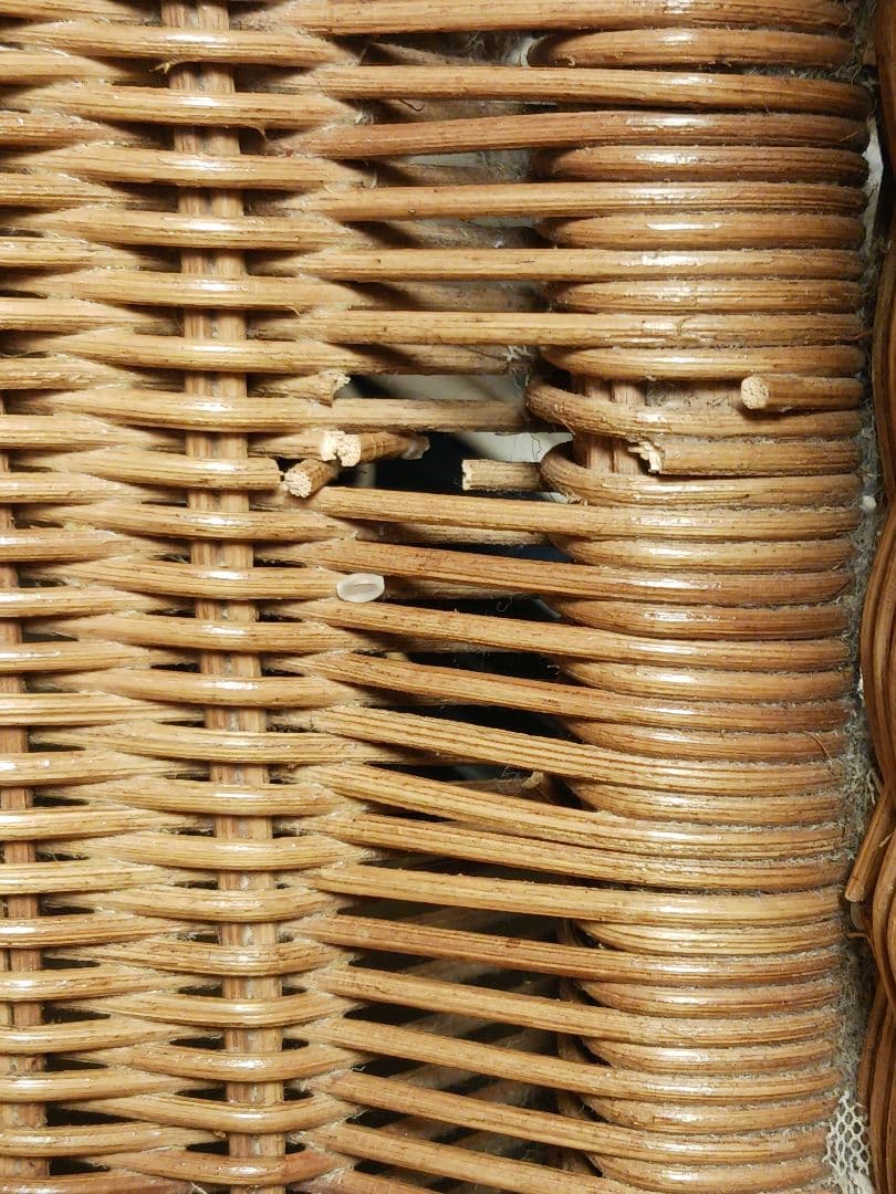 藤 藤椅子 アーチ型ラタンチェア アームチェア