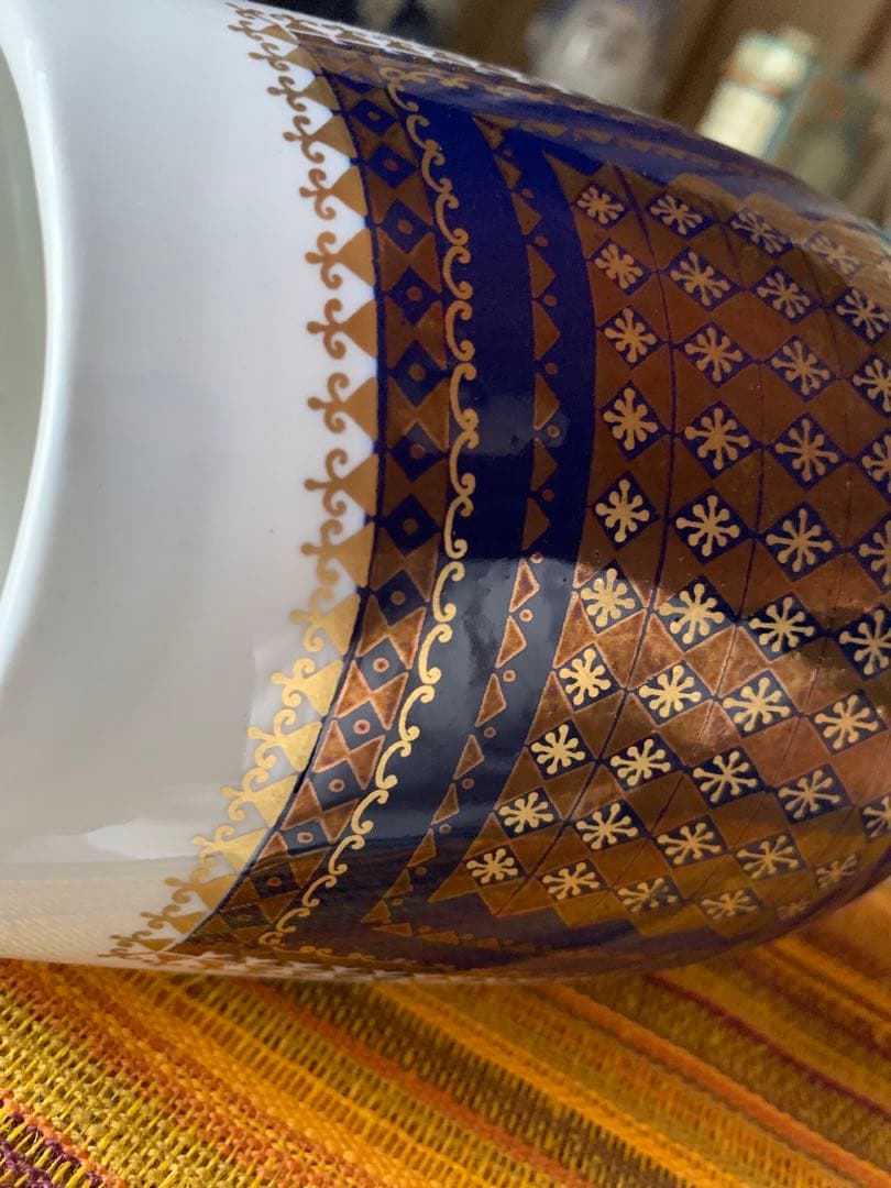 アラビア　レアな1964年に作られたビンテージ幾何学模様の存在感バッグンの花瓶！