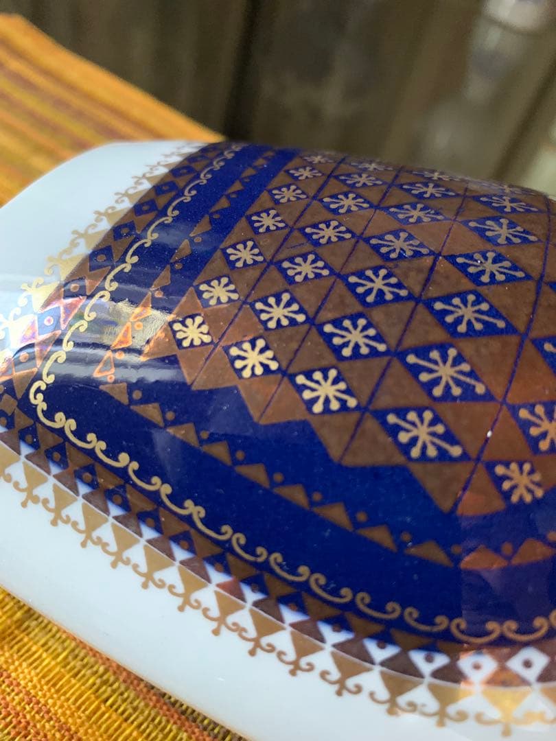 アラビア　レアな1964年に作られたビンテージ幾何学模様の存在感バッグンの花瓶！