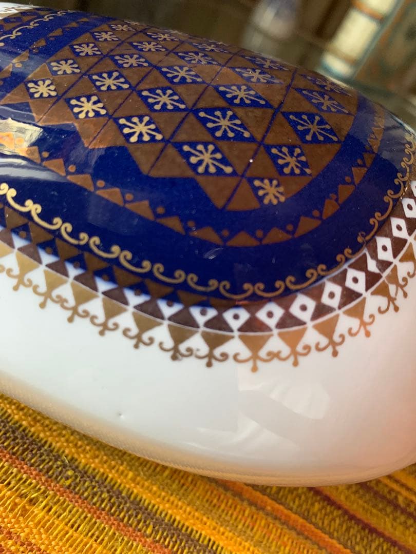 アラビア　レアな1964年に作られたビンテージ幾何学模様の存在感バッグンの花瓶！