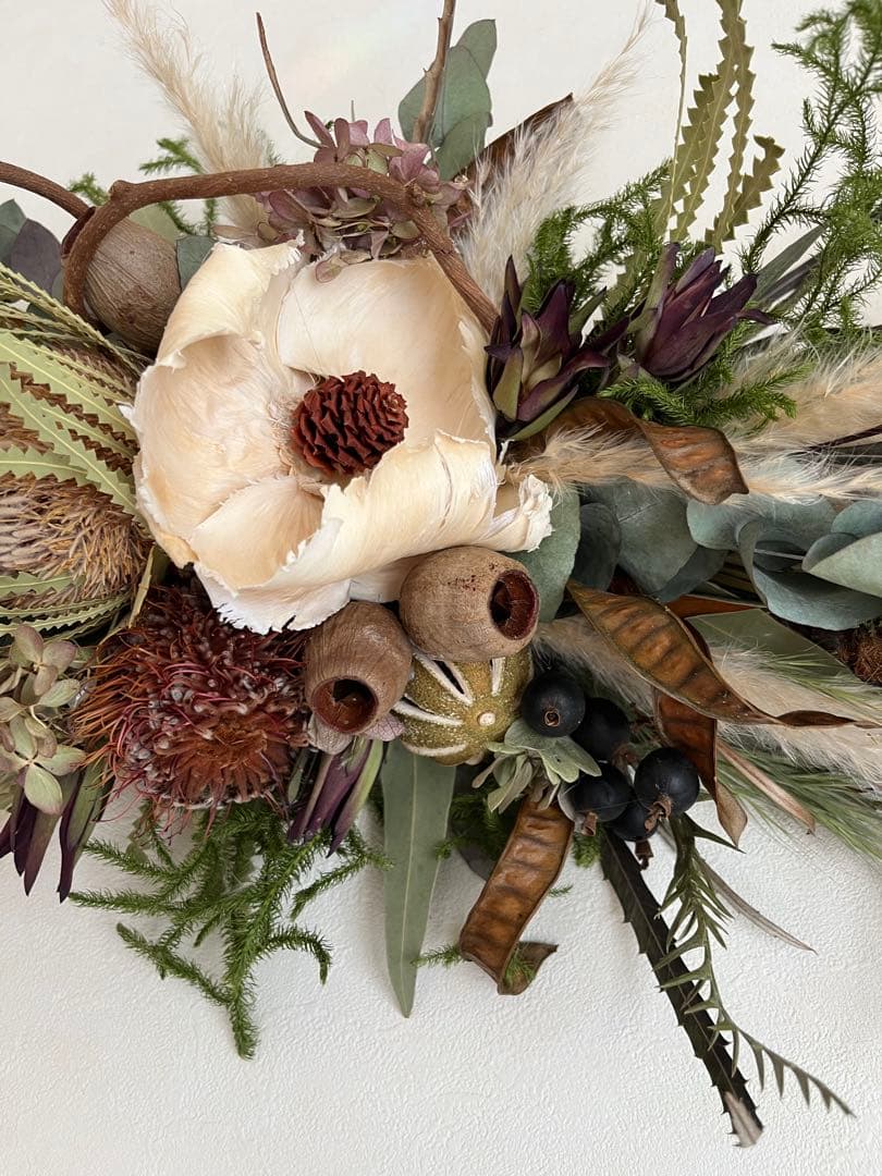 ネイティブフラワースタイリッシュ壁掛けオブジェ 大型65cm