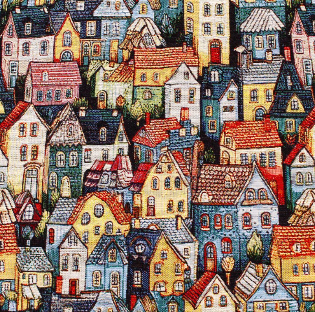 猫とお姉さん　お花畑でお散歩　羊毛フェルト生地のバッグ