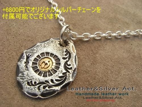 燻し　イーグルゴールド（ｋ18）張り　ペンダントトップ　925ｋ18ハンドメイド