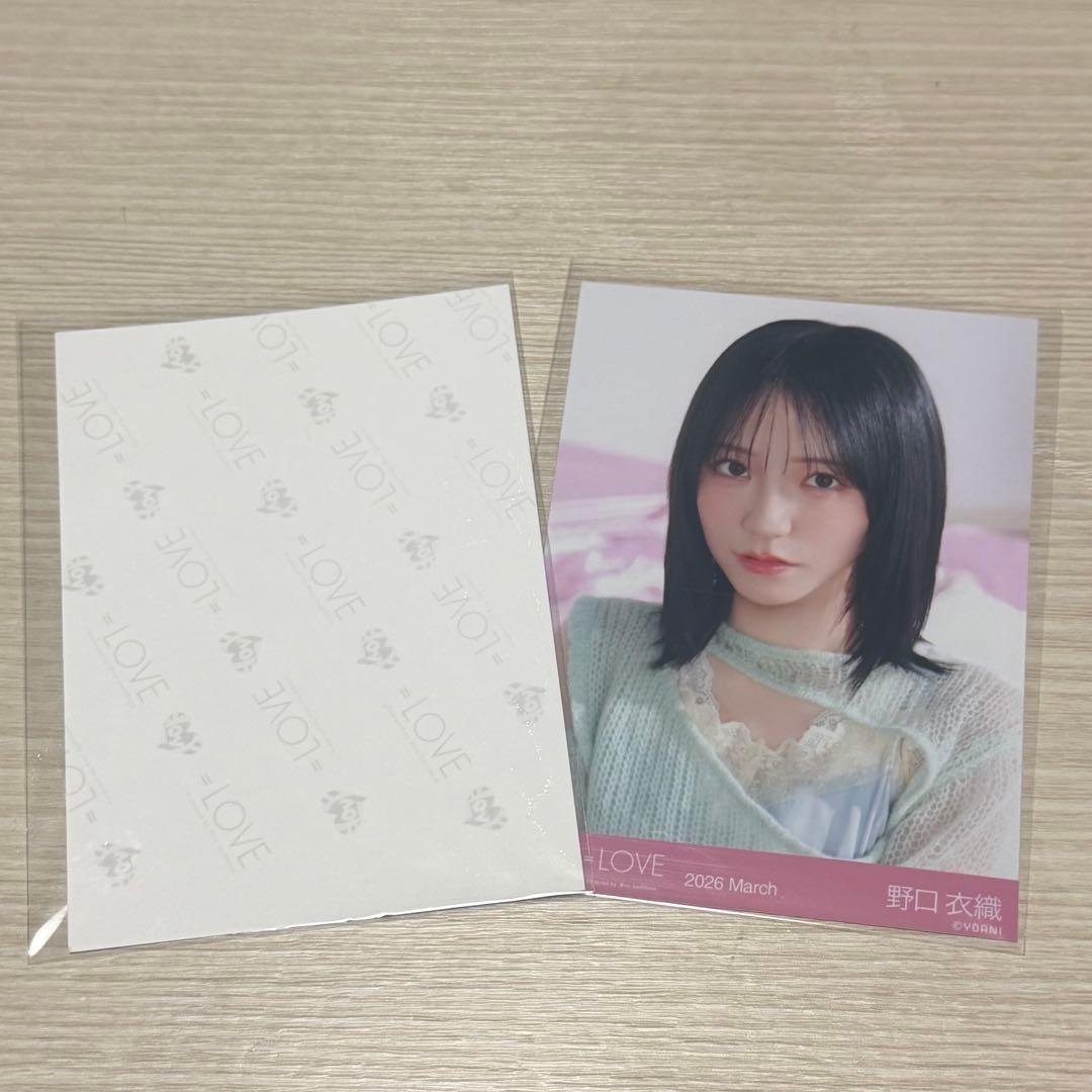 ＝LOVE 野口衣織 生写真 直筆