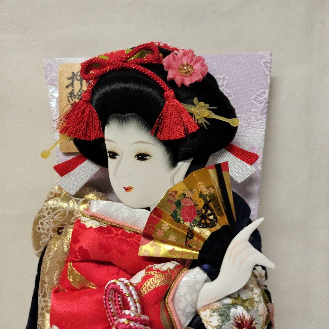 羽子板明日香13号　華流水金彩刺繍　赤紺