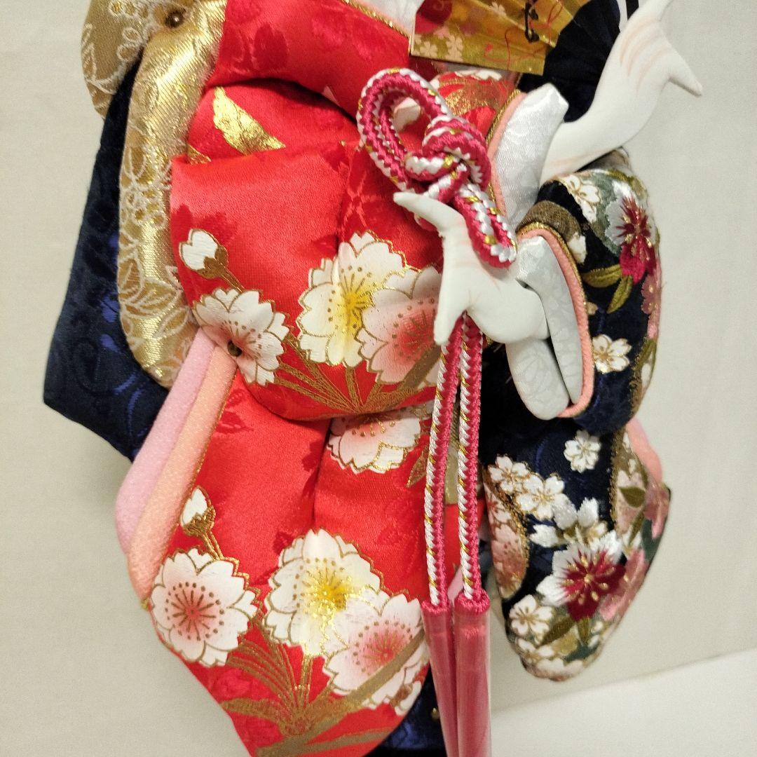 羽子板明日香13号　華流水金彩刺繍　赤紺